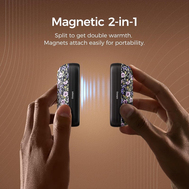 OCOOPA 2 in 1 Magnetic Rechargeable Hand Warmers, UT2s Mini Electric Handwarmers 2 Pack, Split USB-C, Reusable Portable Pocket Heater, Raynauds, Golf, Christmas, Tech Gifts for Women Men - Image 5